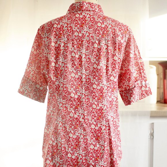 Liberty-print 100% cotton french button down shirt - Picture 4 of 8